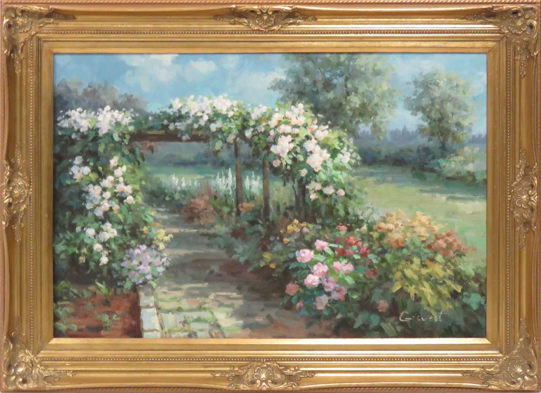 CONTINENTAL SCHOOL (20TH CENTURY), OIL ON CANVAS, ROSE (1 of 1)