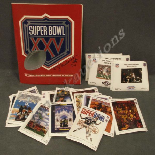 OJ ANDERSON (N.Y. GIANTS) AUTOGRAPHED STAMP ALBUM