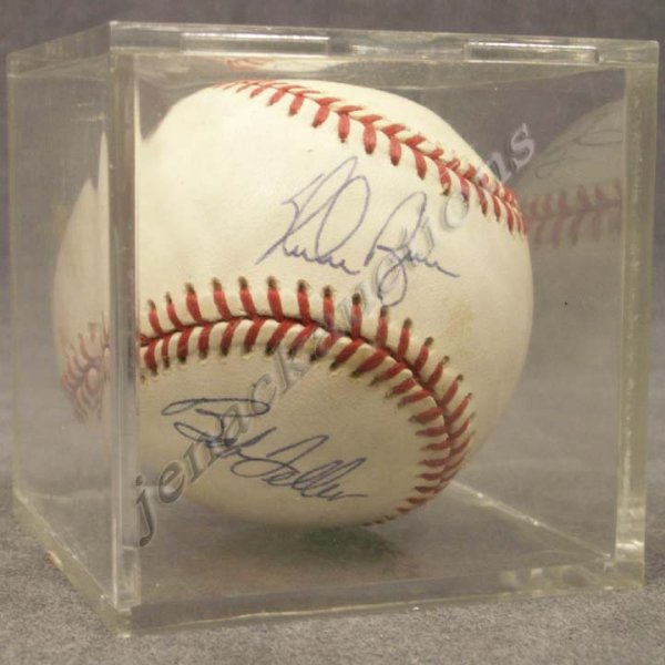 NOLAN RYAN, SANDY KOUFAX, BOB FELLER AUTOGRAPHED 