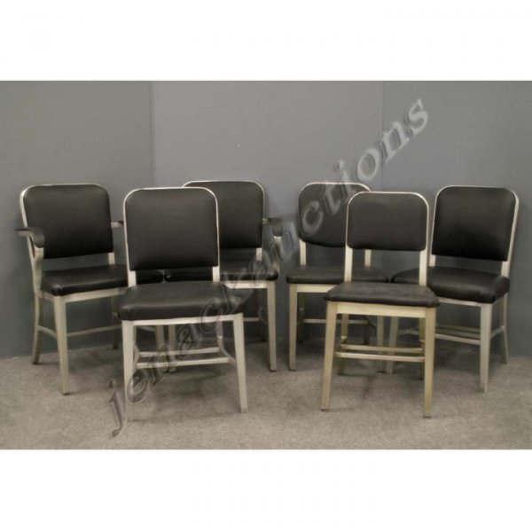 LOT (6) ASSEMBLED ALUMINUM OFFICE CHAIRS