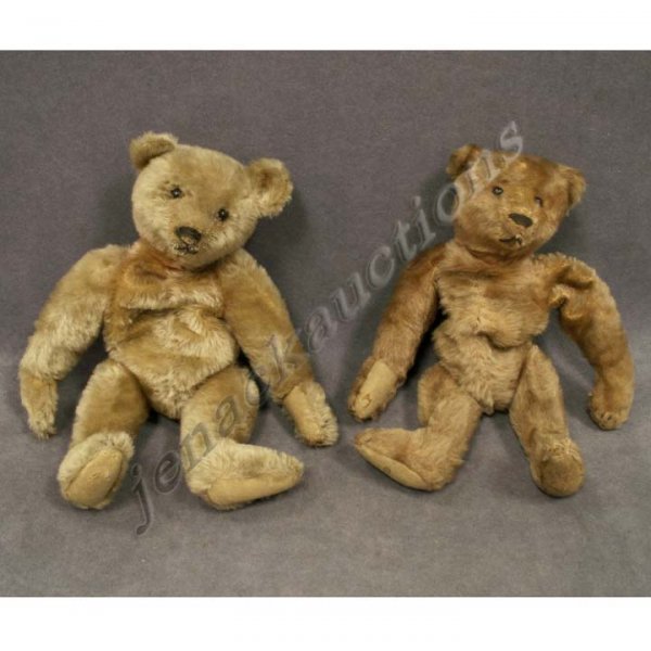 LOT (2) VINTAGE STEIFF MOHAIR TEDDY BEARS