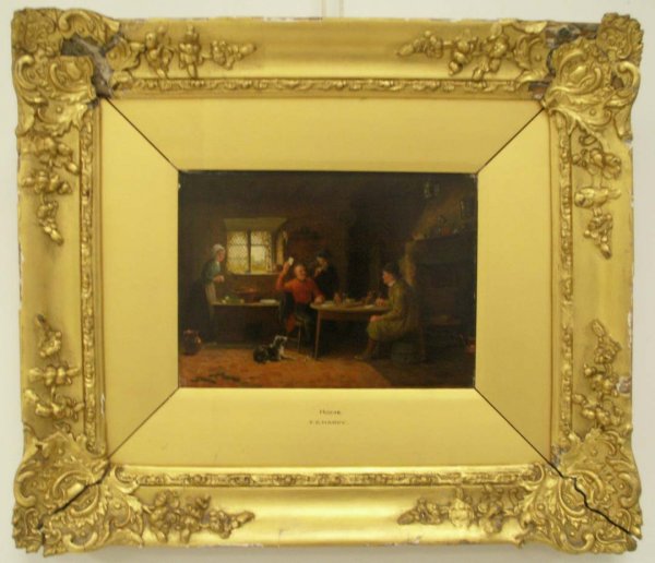 OIL ON PANEL, "HOME", SIGNED F.D. HARDY, 1890 - 2