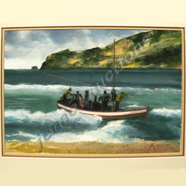 WATERCOLOR/GOUACHE, SIGNED GUY HUZE