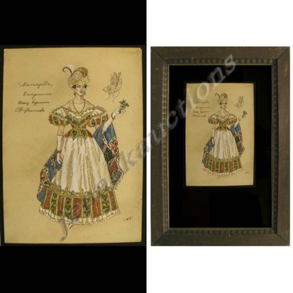 RUSSIAN INK, WATERCOLOR & GOUACHE, COSTUME DESIGN