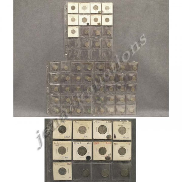LOT (55) ASSORTED NICKEL COINS