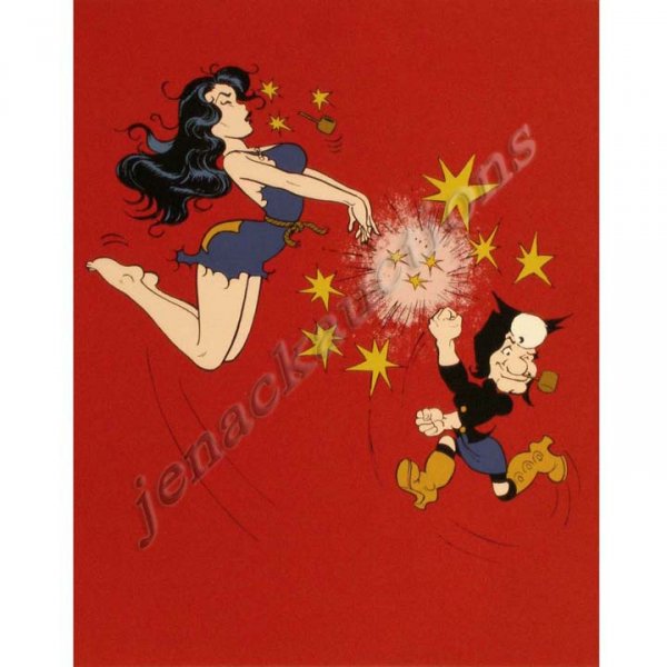 LITHOGRAPH ON PAPER, MAMMY SLUGS MOONBEAM, AL CAP: LITHOGRAPH ON PAPER, MAMMY SLUGS MOONBEAM, SIGNED AL CAPP (AMERICAN 1909-1979) A/P. SHEET 38 X 29" **NO IN-HOUSE SHIPPING**