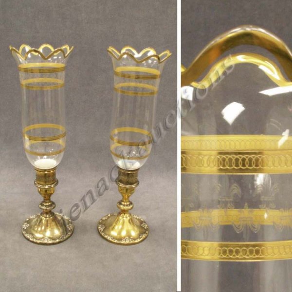 PAIR GORHAM GILT STERLING SILVER CANDLESTICKS