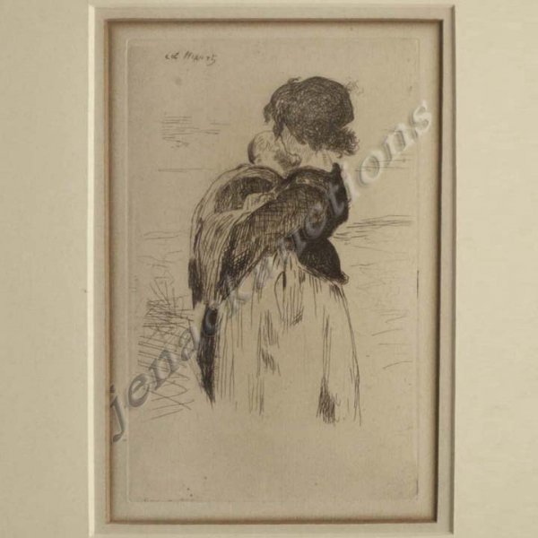 ETCHING, MOTHER/CHILD, EDOUARD MANET