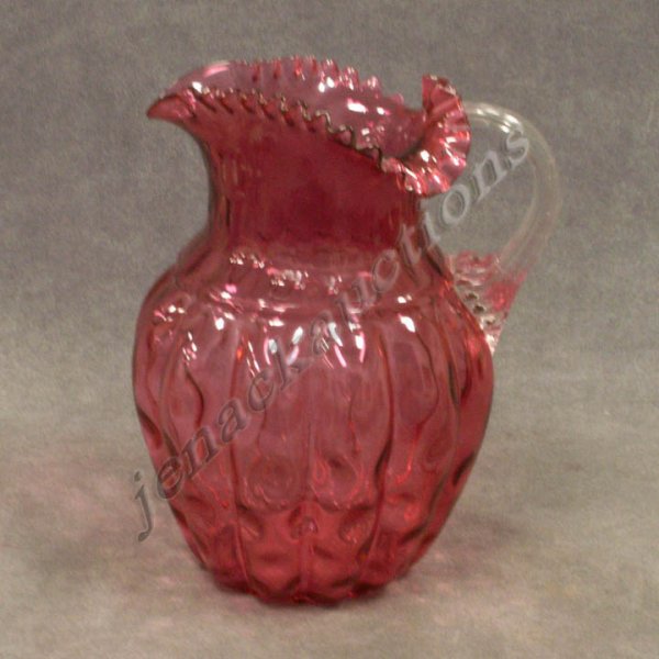 VICTORIAN CRANBERRY GLASS PITCHER