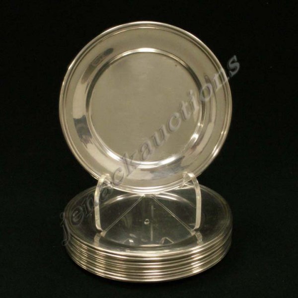 SET (12) S. KIRK & SONS STERLING SILVER PLATES