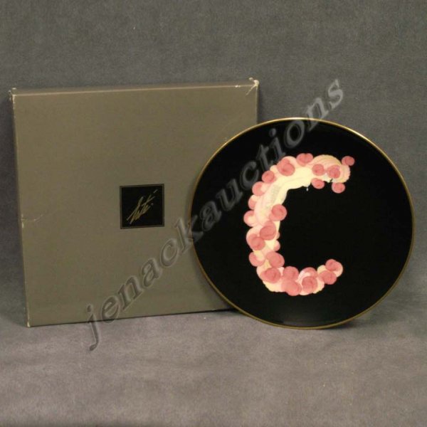 ERTE PORCELAIN ALPHABET C PLATE