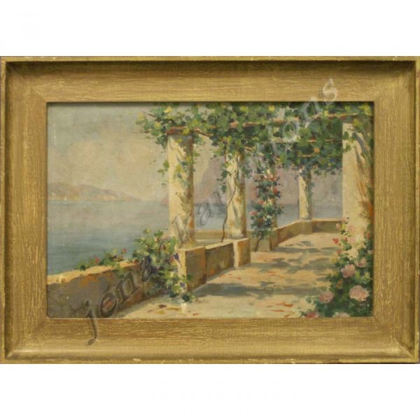 PAINTING, VIEW OF CAPRI, SIGNED ODIERNA
