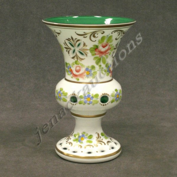 BOHEMIAN DECORATED ART GLASS VASE