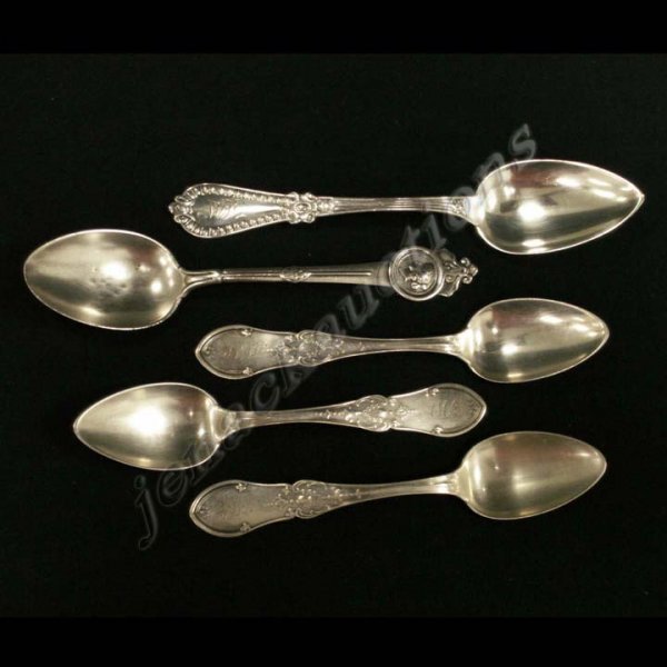 (2) BAG LOTS-(2) COIN SILVER SOUP/TEASPOONS MONO