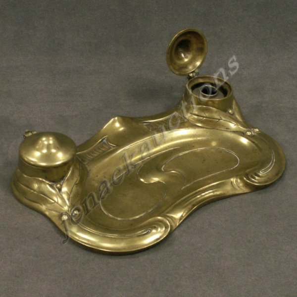 ART NOUVEAU BRASS WRITING STAND, #3622