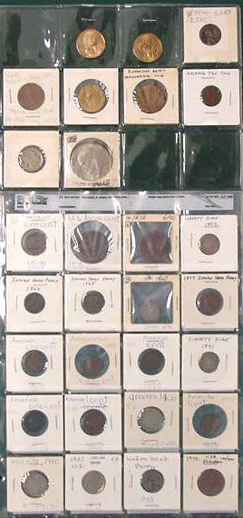 LOT (25) ASSORTED U.S. COINS/TOKENS