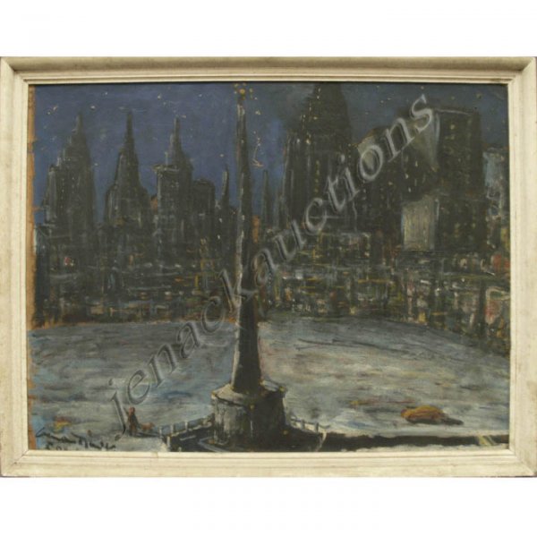AMERICAN SCHOOL 20TH CENTURY, OIL ON MASONITE