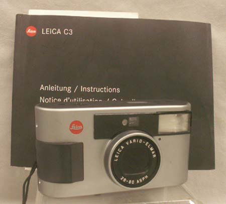 Leica C3 Camera, 28 80 Asph Vario Elmar With Case Leica C3 Camera, 28 80 Asph Vario Elmar With Case