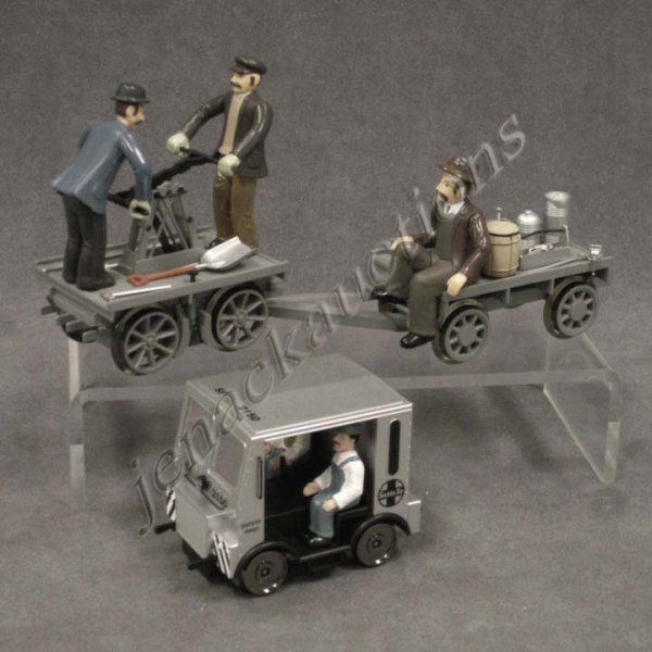 Bachmann G 96201 Hand Car, Trailer, Three Figures & Tools