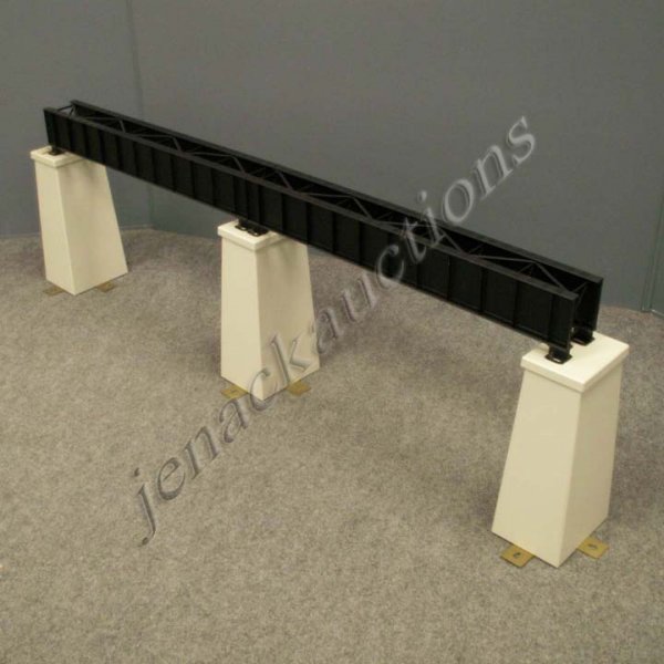 G SCALE THREE-PIER GIRDER TRESTLE: G SCALE THREE-PIER GIRDER TRESTLE. HEIGHT 16"; LENGTH 50"