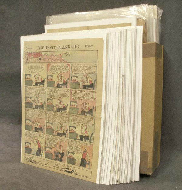 LOT ASSORTED VINTAGE COMIC STRIPS: LOT ASSORTED VINTAGE COMIC STRIPS INCLUDING KRAZY KAT, THE GUMPS, THE CHOCOLATE DROPS, THE LITTLE KING, SAMBO, PETER RABBIT, BOOTS MCNUTT, ETC. C.1911-42