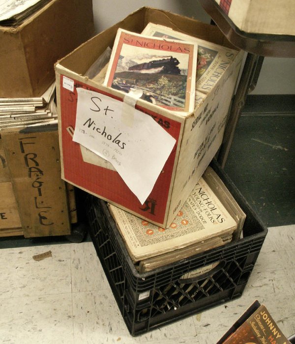 LOT (2) BOXES APPROX. (178) LOOSE ST. NICHOLAS MAG: LOT (2) BOXES APPROX. (178) LOOSE ST. NICHOLAS MAGAZINES, 1874-1920'S