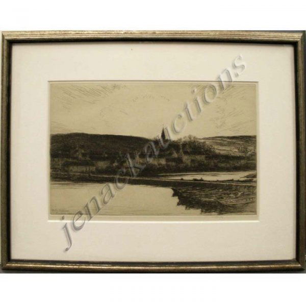 KERR EBY (AMERICAN 1889-1946), ETCHING: KERR EBY (AMERICAN 1889-1946), ETCHING, PAUL DAVID "BRITTANY", SIGNED, DATED, AND TITLED C.1927. PLATE 7 7/8 X 12 7/8"; SHEET 10 1/2 X 13 9/16"