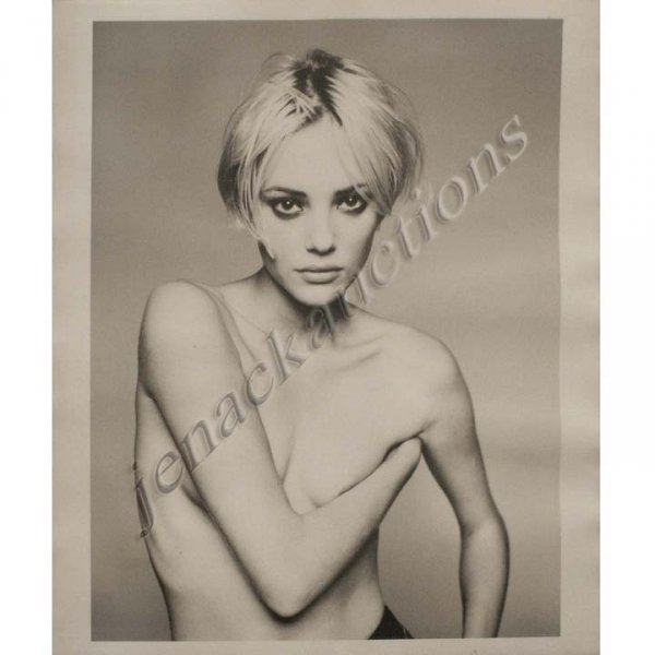 ELLEN VON UNWERTH (1954-), GELATIN SILVER PRINT: ELLEN VON UNWERTH (1954-), GELATIN SILVER PRINT, MODEL STUDY, SIGNED VERSO PUBLICITE-STENESSE, RAIME AND CIE- #A3111. 24 X 20"