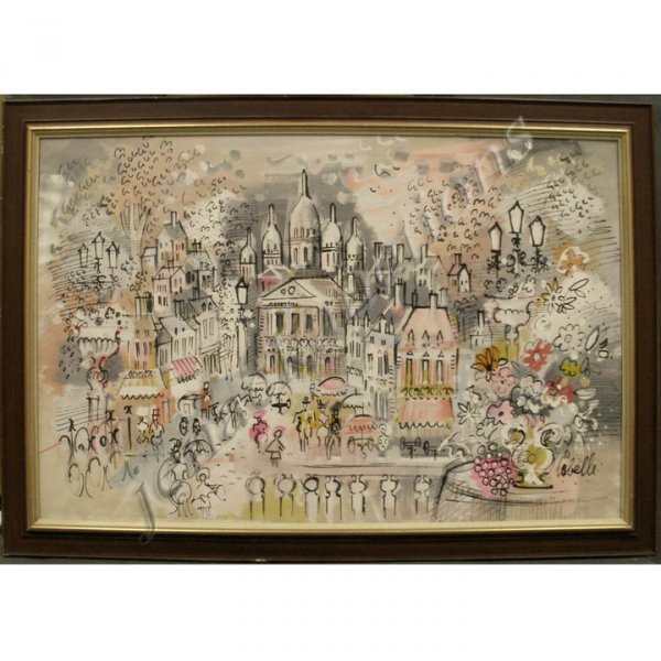 CHARLES COBELLE (FRENCH 1902-1994), OIL ON CANVAS: CHARLES COBELLE (FRENCH 1902-1994), OIL ON CANVAS, SACRE-COEUR PARIS, SIGNED. 24 X 36"; FRAMED 28 1/2 X 40 1/2"