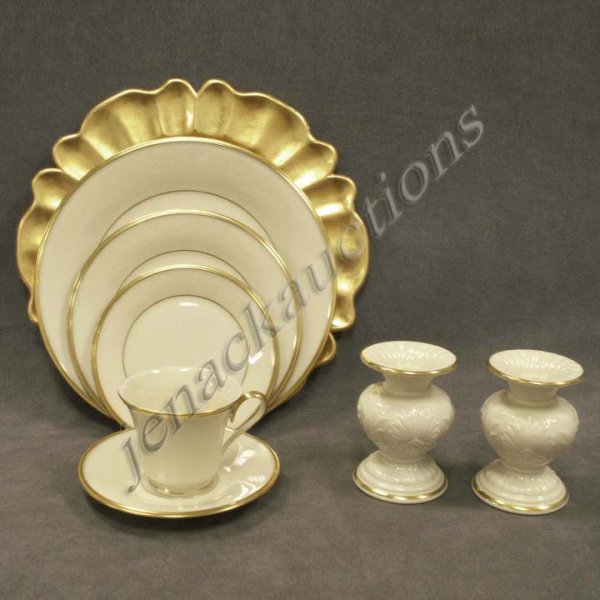 SERVICE FOR (8) LENOX ETERNAL DINNERWARE: SERVICE FOR (8) LENOX PORCELAIN DINNERWARE, ETERNAL (60 PIECES) INCLUDING (8) DINNER PLATES, 10 1/2"; (8) LUNCHEON/DESSERT PLATES, 8 1/4"; (8) BREAD PLATES, 6 3/8"; (8) SAUCERS, 6"; (8) CUPS; (8) FLOR
