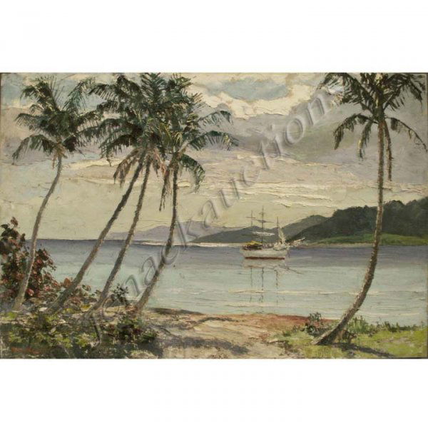 PETER HAYWARD OIL PAINTING ON CANVAS: PETER HAYWARD (AMERICAN 1905-), OIL ON CANVAS, "LAHINA, MAUI, HAWAII", SIGNED/TITLED 1960. 24 X 36"
