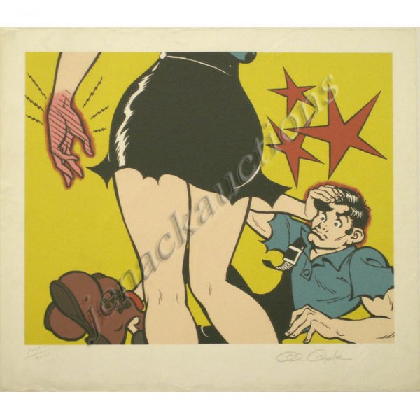 AL CAPP (AMERICAN 1909-1979), SERIGRAPH, "SOCKO!",: AL CAPP (AMERICAN 1909-1979), SERIGRAPH, "SOCKO!", SIGNED #101/250. SHEET 30 1/2 X 34 1/2"