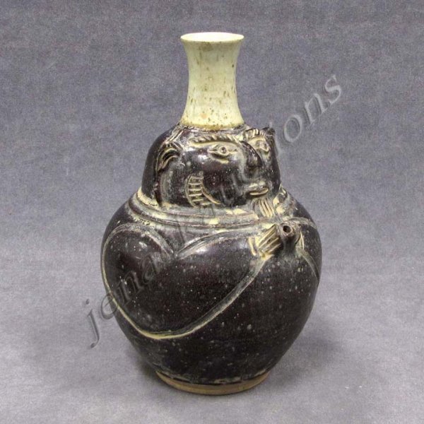 CHINESE YUAN STYLE SALVAGED FIGURAL WINE EWER
