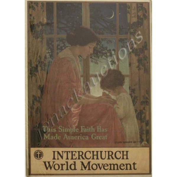 WWI POSTER, "THIS SIMPLE FAITH HAD MADE…