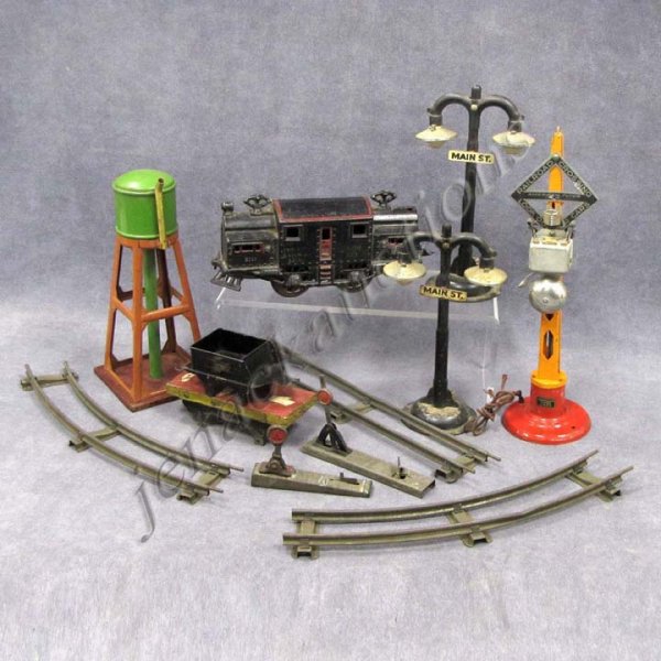 LOT ASSORTED VINTAGE TRAINS; IVES CAST IRON