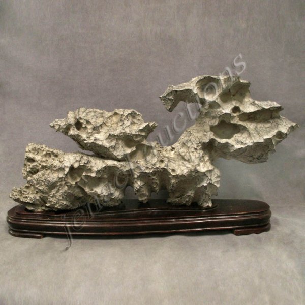 CHINESE LIMBI STONE SCHOLAR'S ROCK WITH STAND