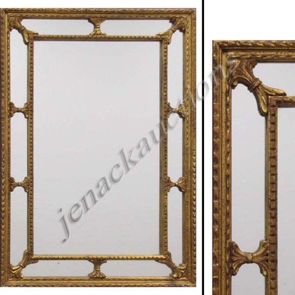 REGENCY STYLE CARVED AND GILT FRAMED MIRROR