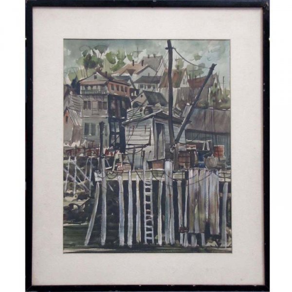 CHARLES GROSS (AMERICAN, 20TH CENTURY) WATERCOLOR
