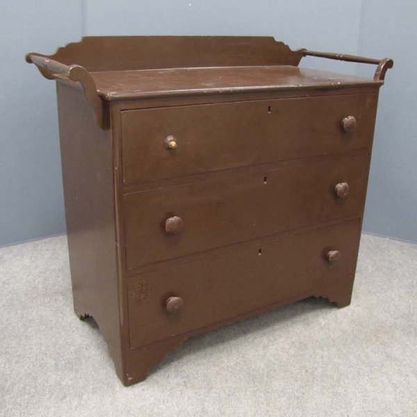 PAINTED COUNTRY PAINTED CHERRY 3-DRAWER WASHSTAND