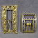 51: GILT METAL LACQUERED AND CUT STEEL BELT BUCKLES