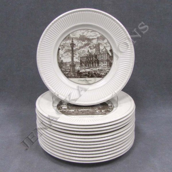 SET (14) WEDGWOOD PIRANESI PLATES: SET (14) WEDGWOOD PIRANESI PLATES. DIAMETER 10 1/2"