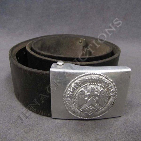 GERMAN WWII HJ BELT/BUCKLE, RZM M4/45 : GERMAN WWII HJ BELT/BUCKLE, RZM M4/45