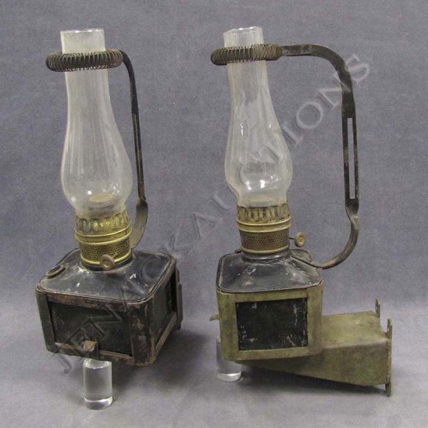 354 PAIR VINTAGE RAILROAD CABOOSE LANTERNS