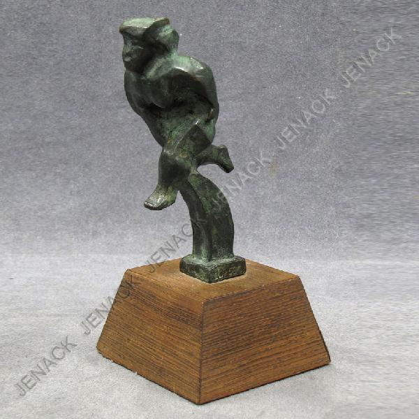 CHAIM GROSS (AMERICAN/NEW YORK 1904-1991): CHAIM GROSS (AMERICAN/NEW YORK 1904-1991), MODERNIST BRONZE, BALANCING ACROBAT, SIGNED #10/50. HEIGHT 7 1/2