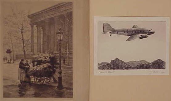 SCRAPBOOK (24) LOOSE AMERICAN/CONTINENTAL PRINTS: SCRAPBOOK (24) ASSORTED LOOSE AMERICAN/CONTINENTAL ETCHINGS/ENGRAVINGS/PRINTS 19/20TH CENTURY, INCLUDING JOHN TAYLOR ARMS, A.M. HENTZELMAN, K. KIMBALL