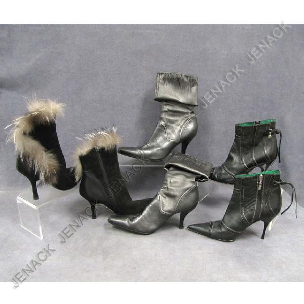 LOT (3) PAIR DESIGNER BOOTS: LOT (3) PAIR DESIGNER BOOTS INCLUDING (2) PAIR CESARE PACIOTTI, 38; AND (1) PAIR SIRGO ROSSI, 38 1/2