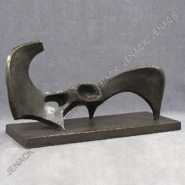 AFTER HENRY MOORE (SCOTTISH 1898-1986), BRONZE: AFTER HENRY MOORE (SCOTTISH 1898-1986), BRONZE, RECLINING FIGURE: CIRCLE, UNSIGNED. HEIGHT 13"; LENGTH 25" SEE ALAN BOWNESS, EDITION HENRY MOORE: COMPLETE SCULPTURE 1980-86, NO. 903, ILLUSTRATION OF A