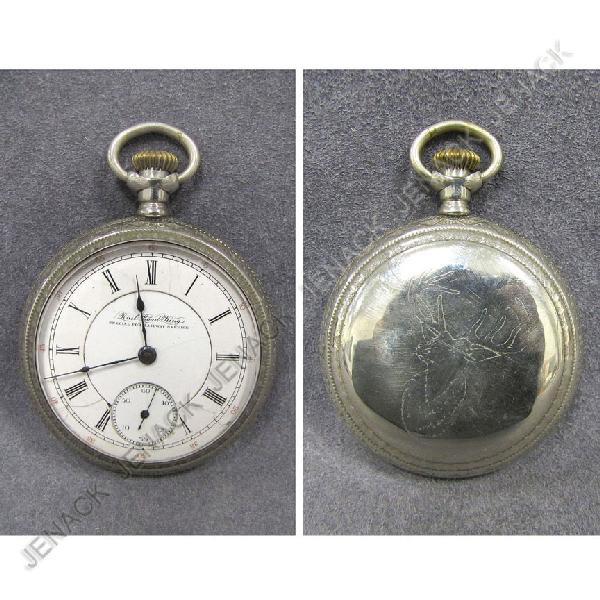 LOT (2) GILT SILVER FUZEE KEY WIND POCKET WATCHES: LOT (2) INCLUDING GILT SILVER FUZEE KEY WIND OPEN FACE POCKET WATCH (FOR THE TURKISH MARKET) (50MM); HAMPDEN WATCH CO. GOLD FILLED OPEN FACE POCKET WATCH (18 S)