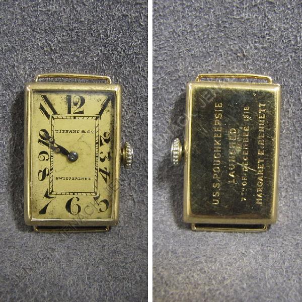TIFFANY & CO./LONGINES TANK WRISTWATCH: TIFFANY & CO./LONGINES 18K YELLOW GOLD 16-JEWEL TANK WRISTWATCH, C.1915 #3280289