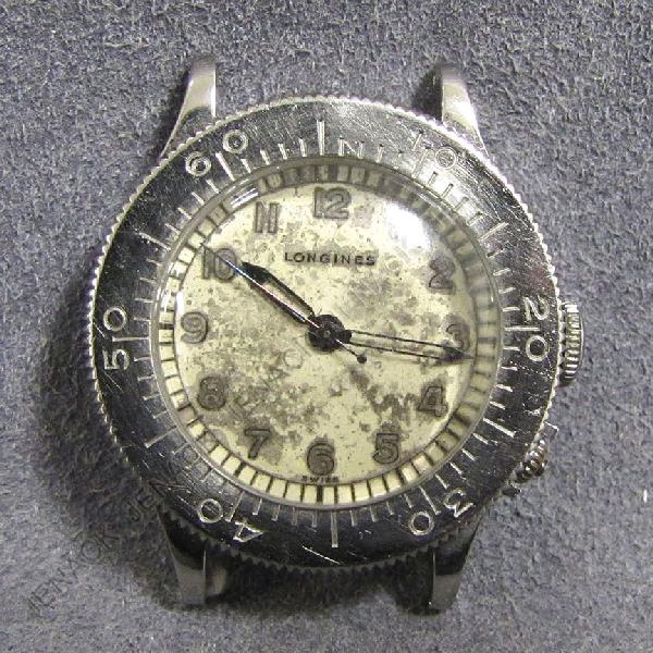 LONGINES "WEEMS PATENT" WRISTWATCH: VINTAGE LONGINES STAINLESS STEEL 15-JEWEL "WEEMS PATENT" STYLE WRISTWATCH, C.1940